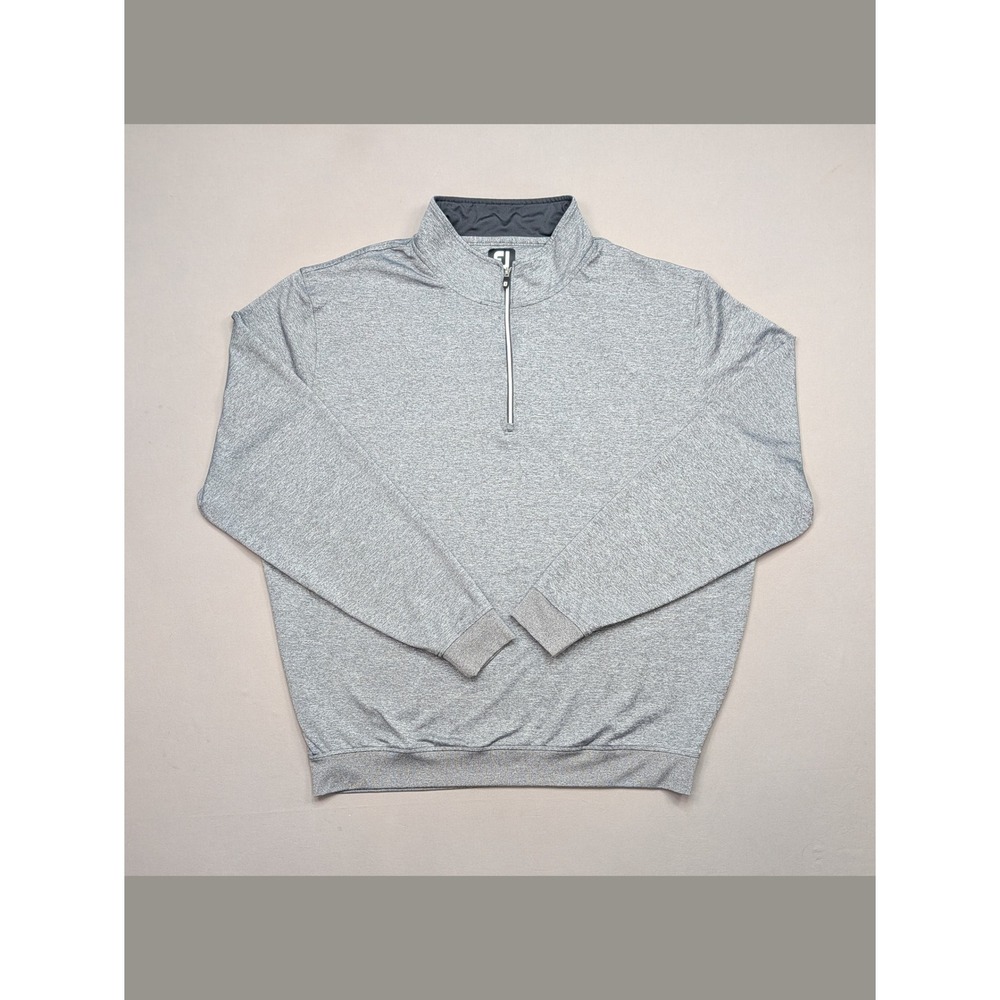 FootJoy Gray Quarter Zip Pullover Mens 2XL Golf Performance Stretch Jacket